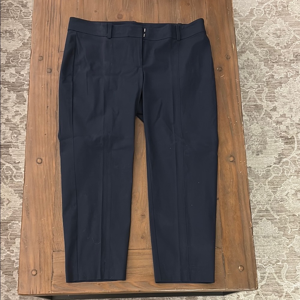 Classic Cropped Navy Trousers